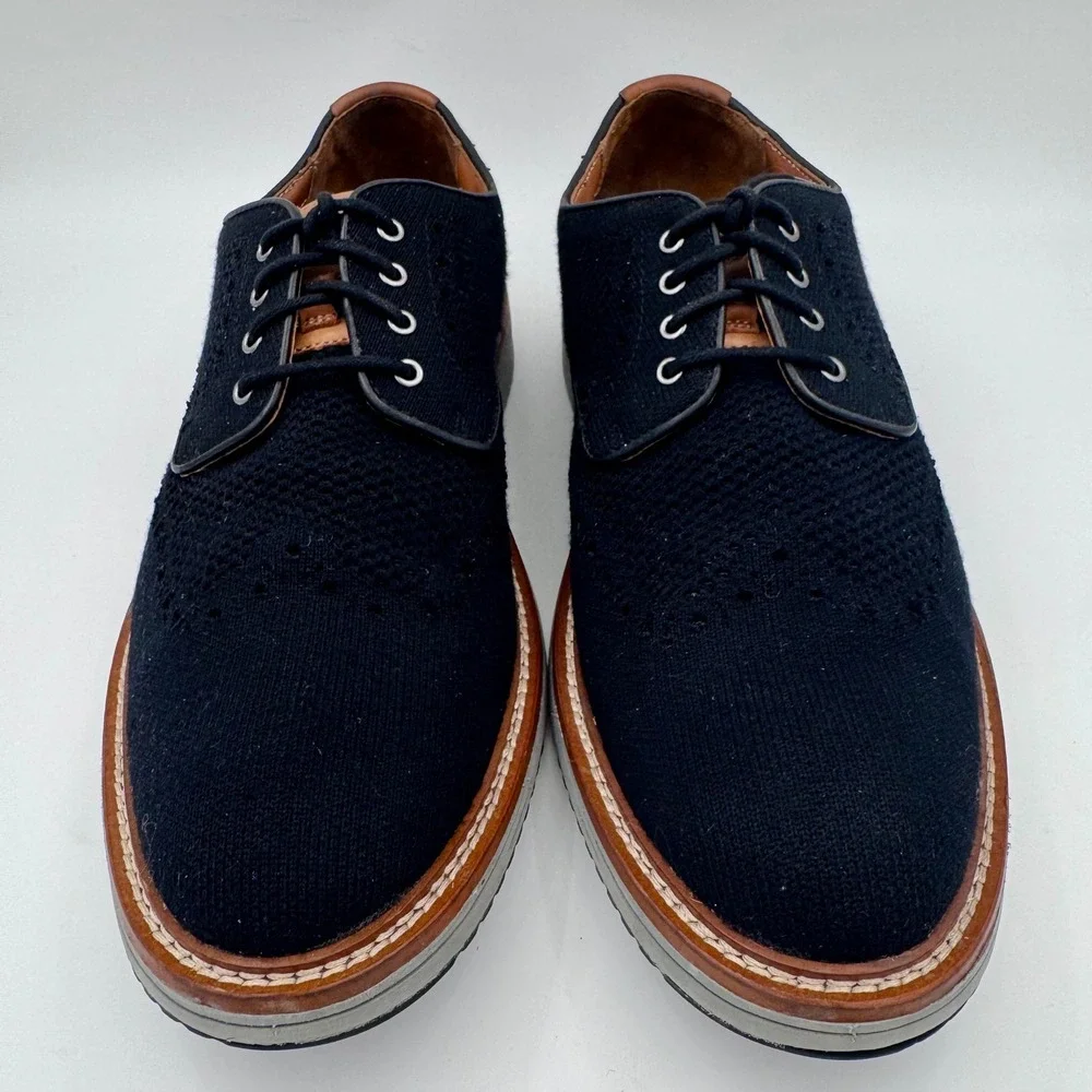 EUC‎ Johnston & Murphy XC4 TRUFOAM Prentiss Knit Black Dress Shoes Mens 10.5M